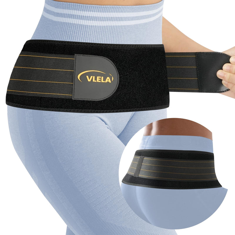 Si Belt -Sacroiliac Belt Women，Si Joint Belt Hip Brace for Sciatica, Lower Back,Sacral Nerve,Hip Stabilizer, Pelvic Girdle Support Belt for Postpartum L/XL Black