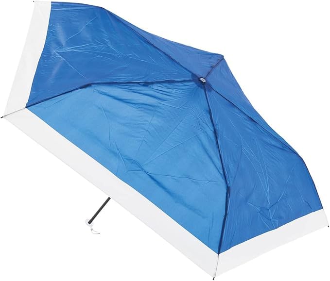 Magical Tech 65g Ultra Light UV Protection Folding Umbrella 10286 Hem Border Deep Blue