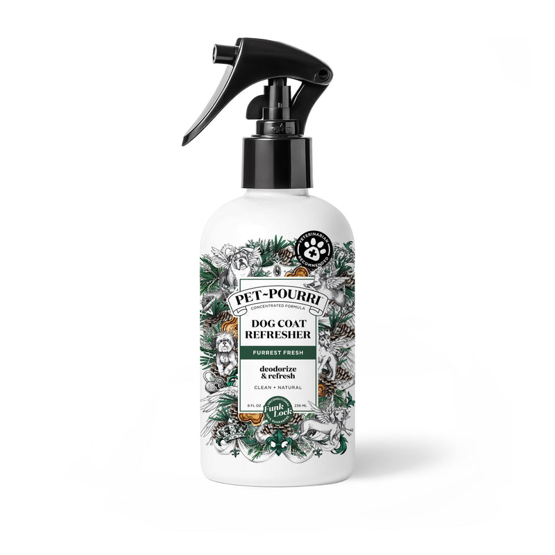 Pet-Pourri Dog Coat Refresher, Furrest Fresh, 8 Fl Oz, Deodorize & Refresh - Bergamot, Clove, Cinnamon and Amber - PawsPlanet Australia