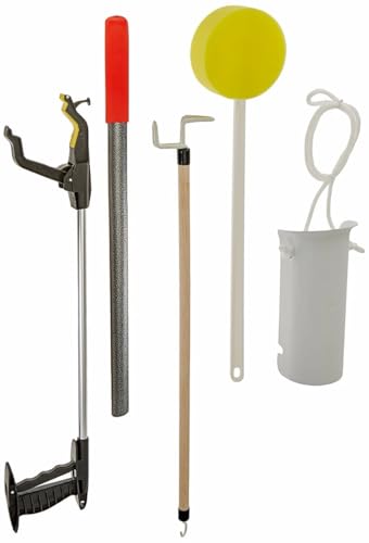 [Australia] - Cubii Health Hip Kit III, Total Hip Replacement Recovery Kit to Avoid Bending and Moving HIPS, ADL Tools for Elderly, Including Reacher Grabber, Sock Notch, Sponge, Dressing Stick, and Shoehorn 