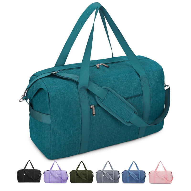 Narwey Carry on Bag 22x14x9 Airlines Approved Travel Duffel Bag Duffle Bag with Wet Pocket Overnight for Women and Men 40L (Teal) Teal