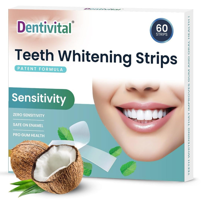 [Australia] - Teeth Whitening Strips, 60 Strips (30 Treatments) – Zero Sensitivity Whitening with Enamel Strengthening & Gum Revitalization – White Strips for Deep Stain Removal with Dry Non-Slip Technology 