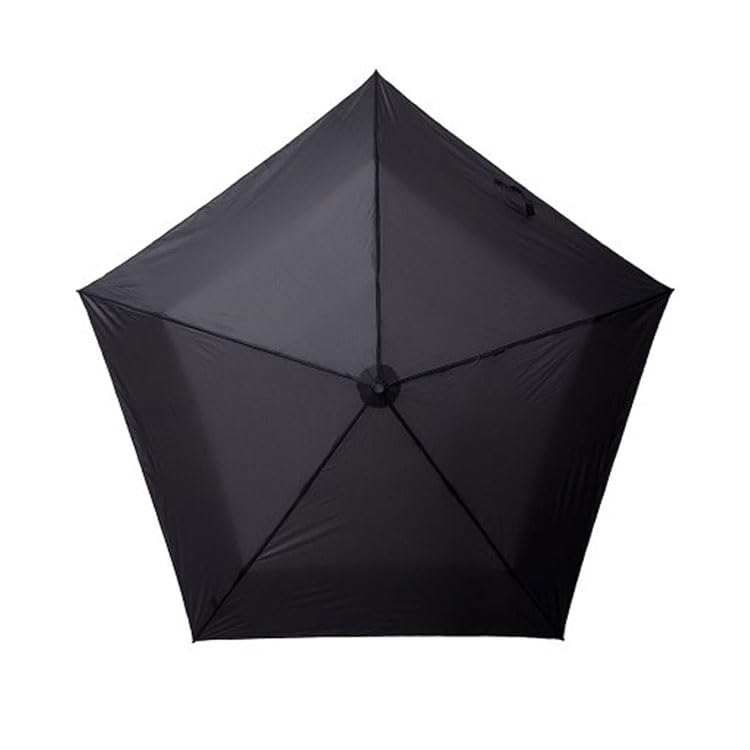 Magical Tech 50cm MAGICAL TECH Lightweight Umbrella Non-standard Folding Umbrella Rain Umbrella For both Sun and Rain Lightweight UV Protection Unisex Compact Rain Gear Black