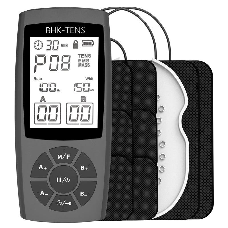 TENS Unit Muscle Stimulator for Pain Relief Therapy, 22 Modes EMS TENS Machine, Electronic Muscle Relaxer for Shoulder Pain Relief, Back Pain, Shoulder Neck Pain Relief Black
