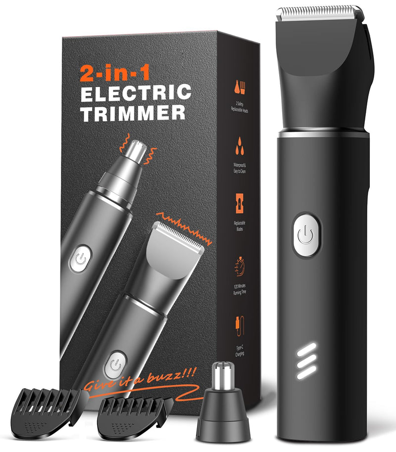 [Australia] - Body Hair Trimmer for Men: Manscape Electric Razor, Versatile Hair Trimmer for Groin, Beard, Nose/Ear Hair, Waterproof & USB-C Rechargeable,Travel Lock,Christmas Gifts for Men Black 