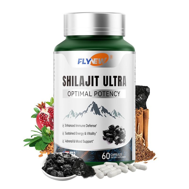 [Australia] - Shilajit for Men Women, Shilajit with Naturally Fulvic Acid & L-Arginine, Himalayan Shilajits for Extra Power, Stamina & Immune Support, Non-GMO, Made in USA, 60 Capsules, 1,300mg Per Serving 1 Pack Shilajit 