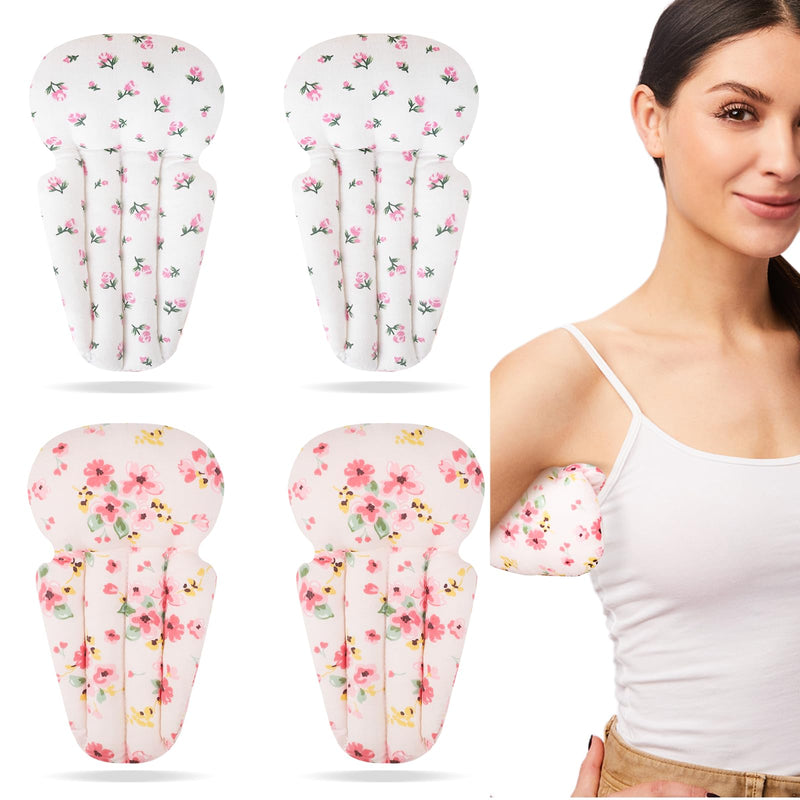 [Australia] - Lymphedema Axilla Pillow Armpit Pain Relief Mastectomy Recovery Supplies, 4PCS Cotton Lumpectomy Mastectomy Pillows Post OP Multicolor Breast Surgery Pillow (Pink Flower) Pink Flower 