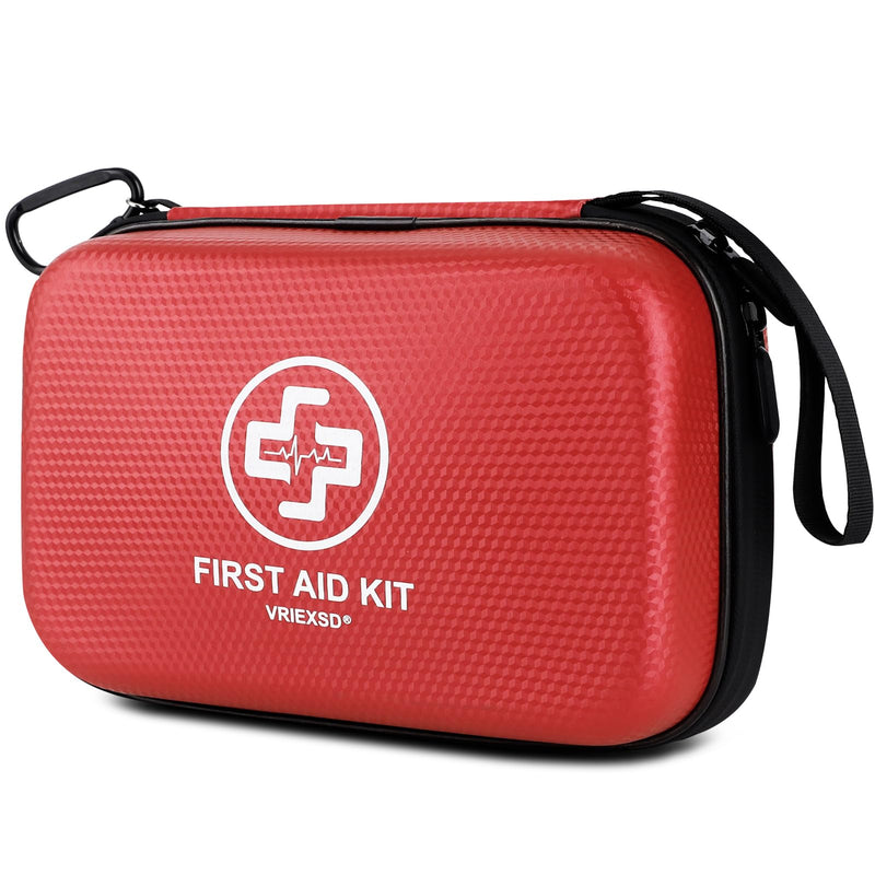 [Australia] - Premium First Aid Kit, 320 Piece Waterproof Hard Shell Eva First Aid Kit for Home, Camping, Cars, Hiking, Travel, Businesses & Outdoor Emergencies - Emergency Medical Kits (Red) Red 