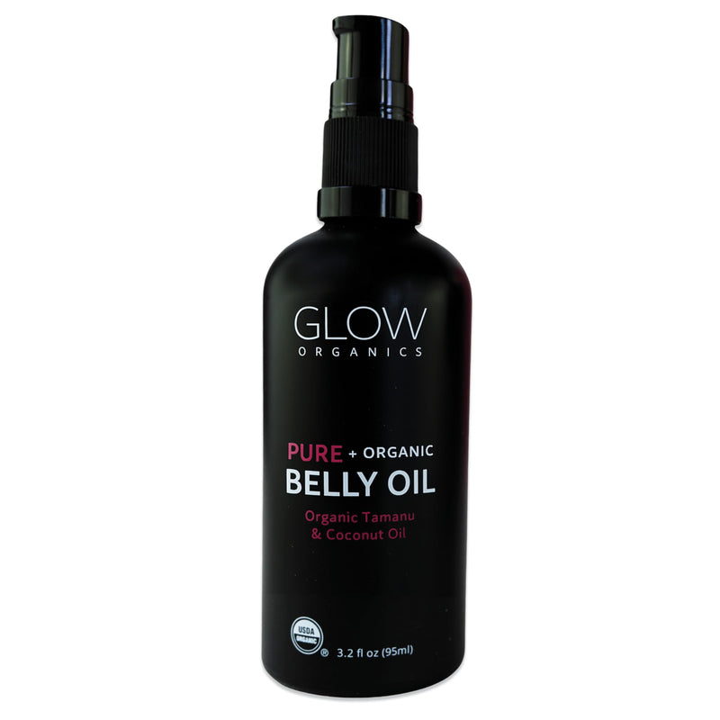 [Australia] - Glow Organics Belly Oil for Pregnancy, Prevents Stretch Marks & Scars, Organic Maternity Skincare, Fast-Absorbing, Pregnancy Safe Daily Ritual, 95ml 