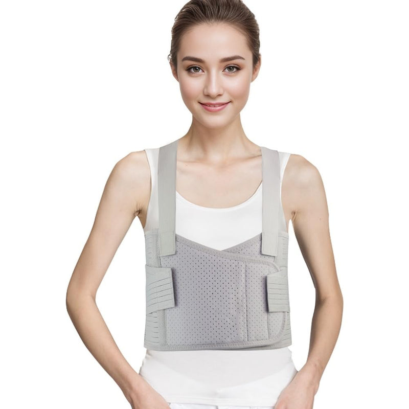 [Australia] - Rib Brace for Women,Adjustable Rib Compression Wrap with Cross Straps, Chest Support for Rib Fractures, Chest Strains, and Dislocations,Rib Braces Fixation Strap for Men (L/XL) L/XL 
