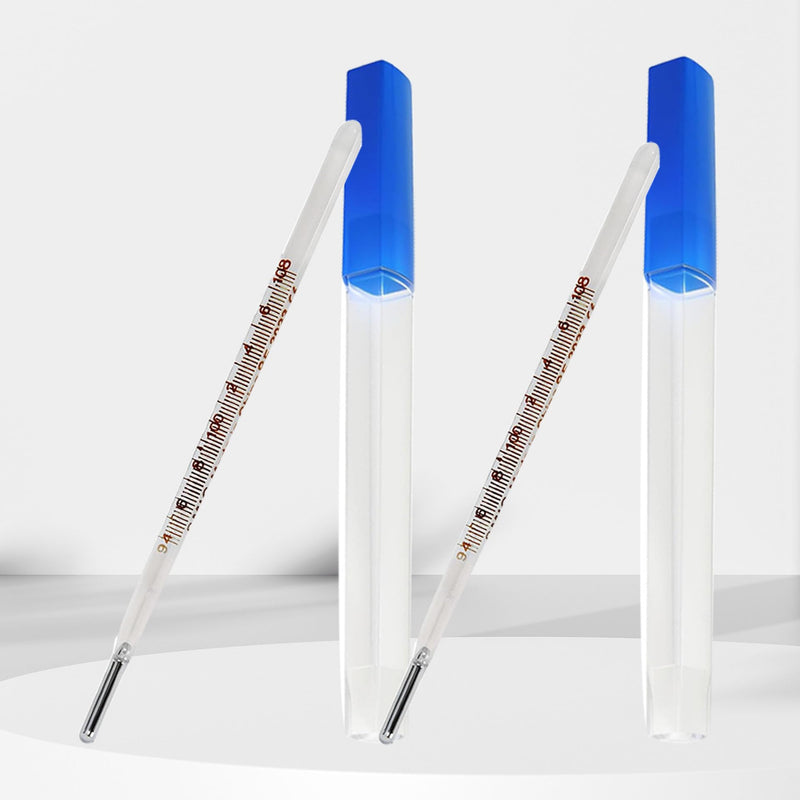 [Australia] - ‚Ñâ Oral Thermometer for Adults and Kids 2PCS - Glass Thermometer for Rectal Temperature - Accurate Easy Reading - AiBi TECH 