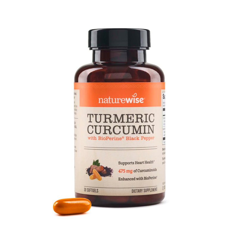 [Australia] - NatureWise Turmeric Curcumin 500mg with Black Pepper Softgels - Extra Strength, Enhanced Absorption - 95% Curcuminoids & BioPerine for Immune Support - Gluten-Free, Non-GMO - 30 Count[1-Month Supply] 30 Count (Pack of 1) 