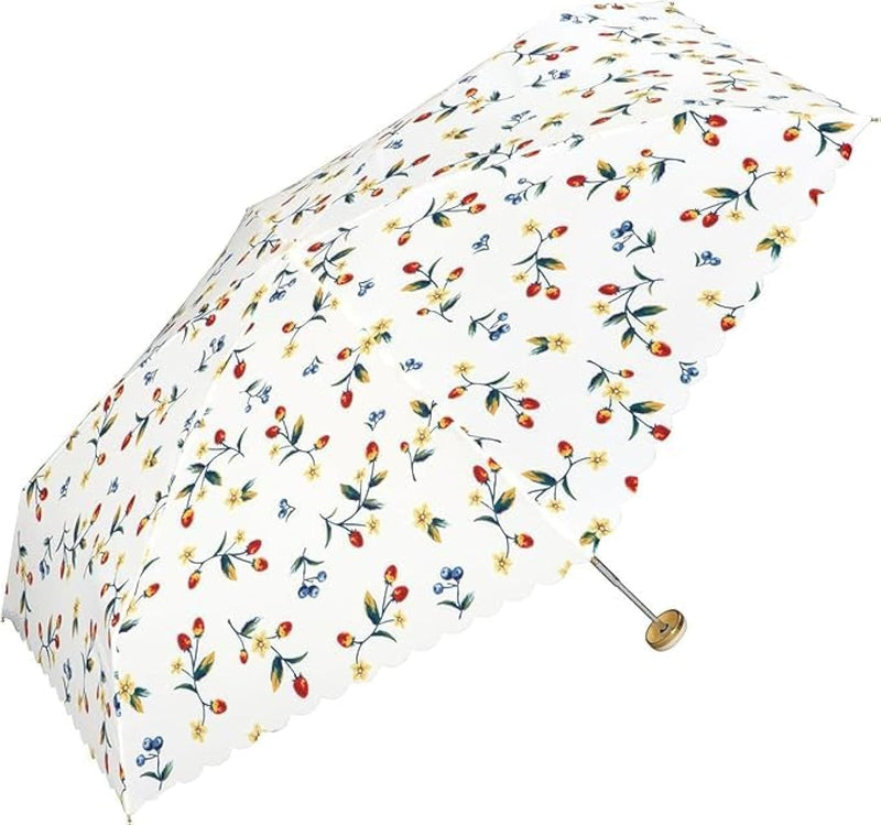 Strawberry Garden Mini Folding Umbrella, Sun Umbrella, Rain Umbrella,UV Protection, Strawberry, 3316-304-002, OF