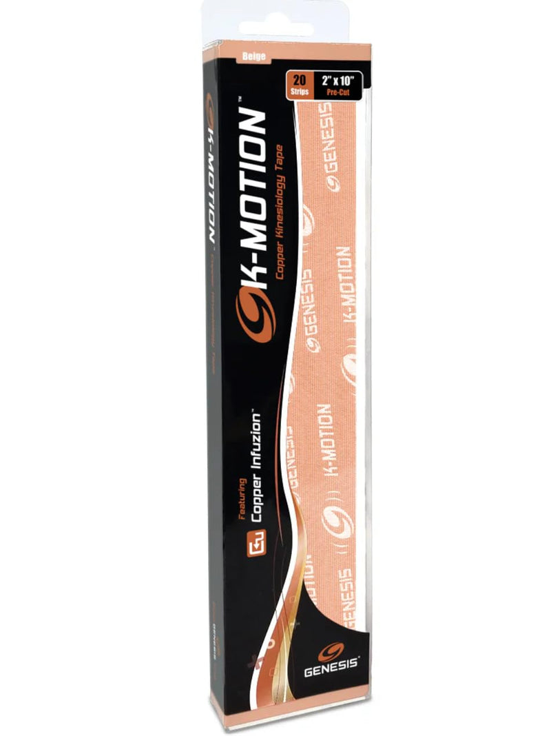 Genesis K-Motion Athletic Tape - Precut Strips Beige