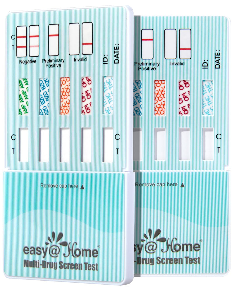 Easy@Home 5 Panel Urine Drug Test Kit, Multi Drug Screening Test, 3 Pack | THC/Marijuana, Cocaine, OPI, AMP, BZO All Drugs Testing in One - Home Use Drug Tests with Results in 5 Mins #EDOAP-754