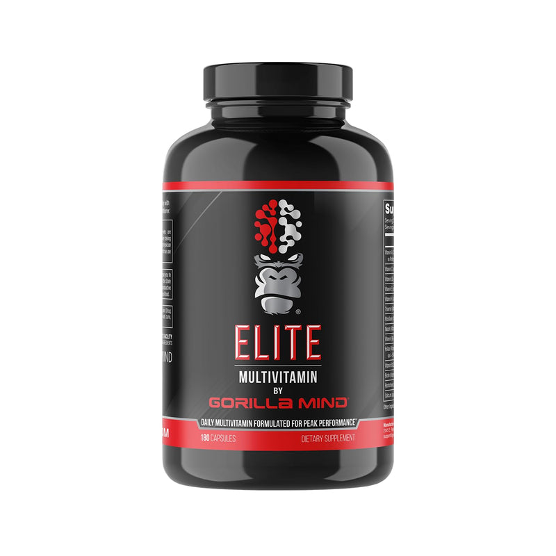 Gorilla Mind Elite Daily Multi-Vitamin (180 Capsules) | Formulated for Peak Performance | 27 Nutrients to Backfill Micronutrient Shortcomings