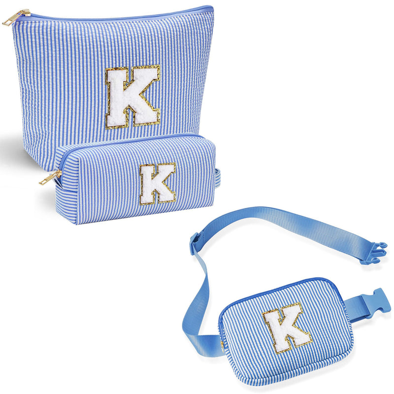 YOOLIFE Makeup Bag & Initial Crossbody Bag Belt Bag