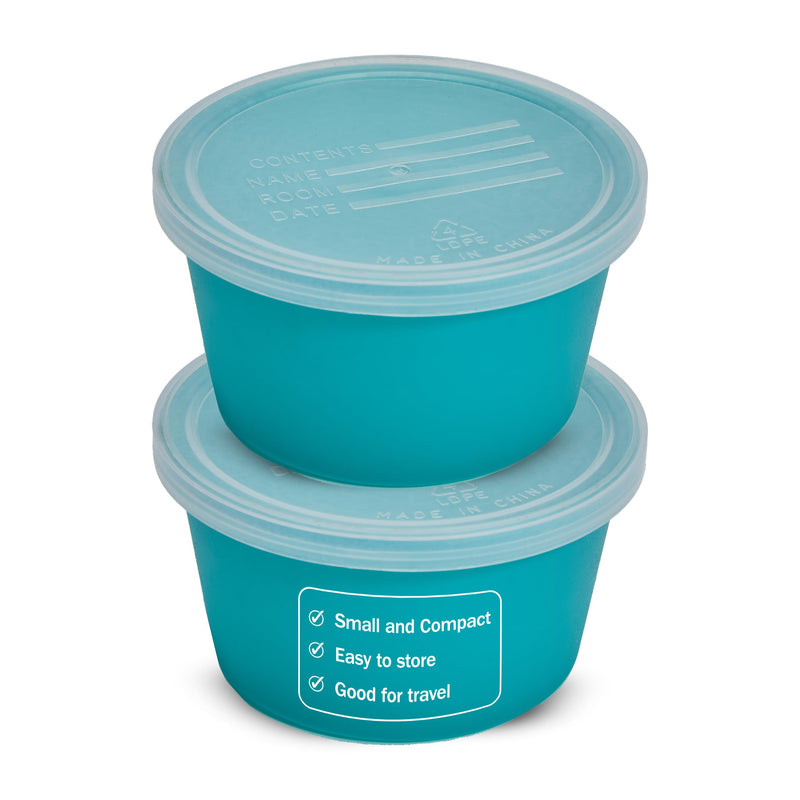 [Australia] - Denture Cup with Lid - Pack of 2 Denture Cases - Retainer and False Teeth Container Bath for Travel, Nursing Home, and Hospital Use 2 Pack 