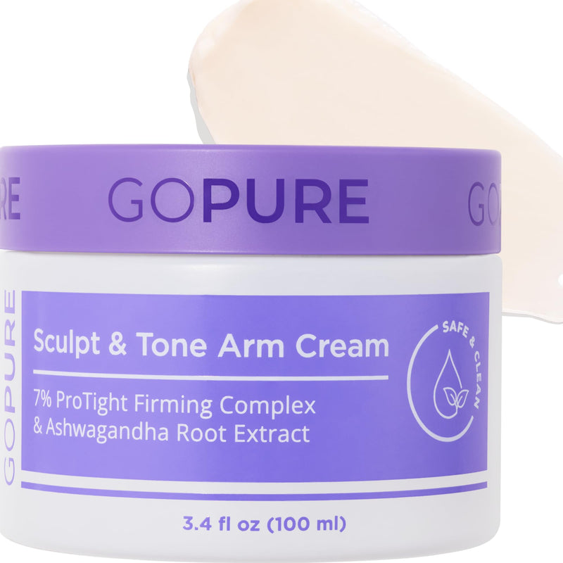 goPure Sculpt & Tone Arm Cream - Firming & Tightening Cream - Smooths, Lifts, Sculpts the Look Of Arms - ProTight Complex - Rice Protein, Shea Butter, Avocado - Clinically Tested - All Skin Types