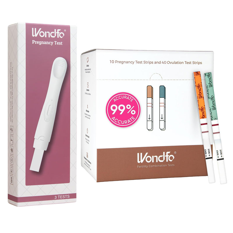 Wondfo10 Count Pregnancy and 40 Count Ovulation Test Strips+3 Count Pregnancy Test