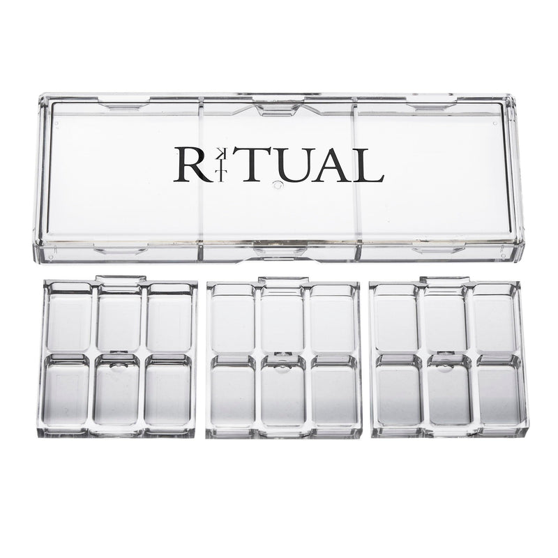[Australia] - Empty Makeup Palette | 18 Wells | Modular Interchangeable Depotting System | Ritual Pro Palette 3 | 6 Well Bundle, Lipstick, Creams, Alcohol based makeup and paint, watercolor, Gouache, Acrylic paint 