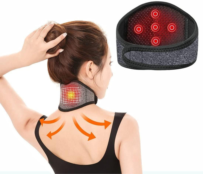 haozaikeji Self Heating Neck Brace Heated Neck Support Brace Neck Wrap Neck Warmer Pad Cervical Collar for Neck Stiffness Relief One Size