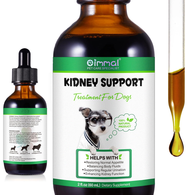 Kidney Support for Dogs, Kidney Support Herbal Supplement Drops Supports Healthy Kidney Function & Urinary Tract Health in Dogs Restoring Normal Appetite 2 oz - PawsPlanet Australia