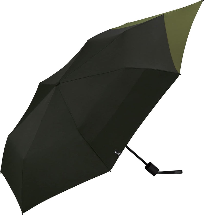 Back Protection Folding Umbrella Rain Parasol For Both Sunny and Rainy Weather Water Repellent UV Protection Bicolor Unisex Men's Simple UX004 Black × khaki