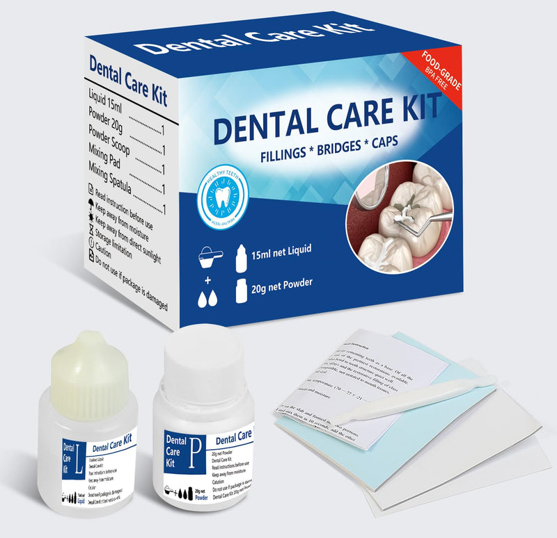 [Australia] - Tooth Repair Kit, Temporary Teeth Replacement Kit, Dental Care Kit Repair for Broken Chipped Teeth, Missing Teeth, Crown Fillings & Bridges, Make You Smile Confidently Again 