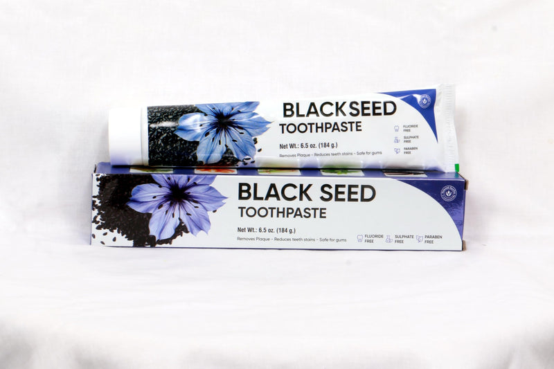 Fluoride Free Paraben Free Anti-inflammatory Cavity Protection Black Seed Toothpaste-6 Pack of 6.5 oz Tubes Clean Mint 100% Natural