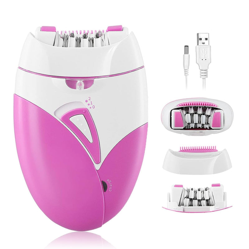 [Australia] - Epilator for Women, Smooth Glide Epilator Facial Hair Remover for Women with 2 Speed & LED Light, Electric Facial Hair Removal Suitable for Face, Bikini Areas, Underarms, Arms, Legs 