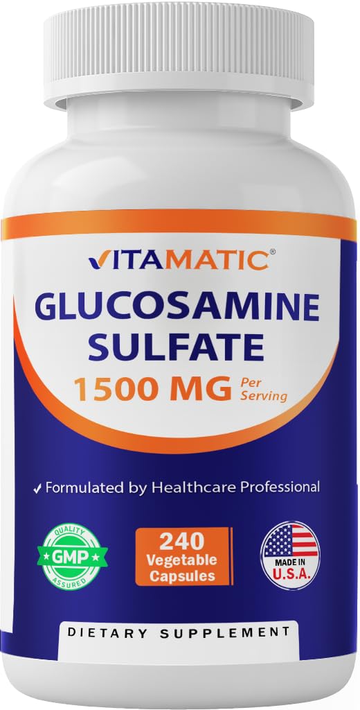 [Australia] - Vitamatic Glucosamine Sulfate Supplement, 1500mg, 120 Servings, 240 Capsules 240 Count (Pack of 1) 