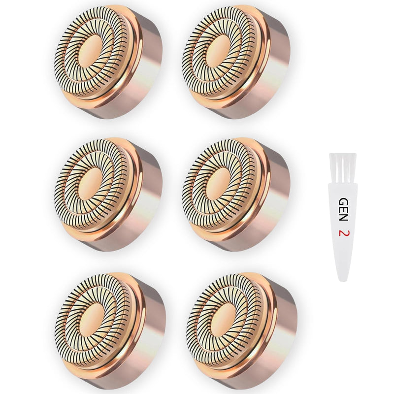 [Australia] - Gen 2 Replacement Heads for Flawless Facial Hair Remover, Shaver Pro Replacement Blades Heads Compatible with Finishing Touch Flawless Hair Removal for Woman Face,As Seen on TV.(6 Pack) 6Pack For New Flawless Gen2 