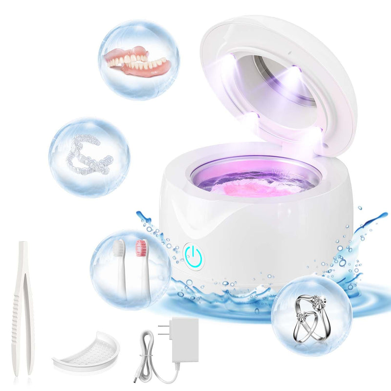 [Australia] - Ultrasonic Retainer Cleaner Machine 45kHz 200ml Portable Ultra Sonic Retainer Cleaner for Dental Retainer Mouth Guards Aligner Night Guard Braces Toothbrush Jewelry 