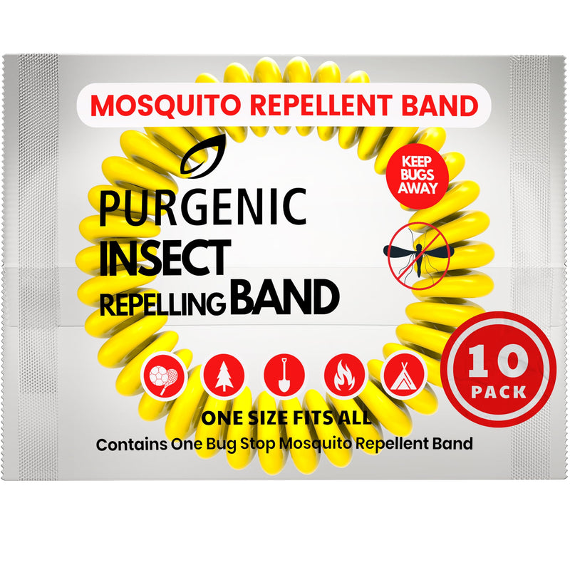 [Australia] - Mosquito Repellent Bracelets (10 Pack) - DEET-Free Bug Wristbands for Adults, Individually Wrapped Bands - Portable and Easy to Carry for Camping, Travel, Hiking & Outdoor Adventures. 