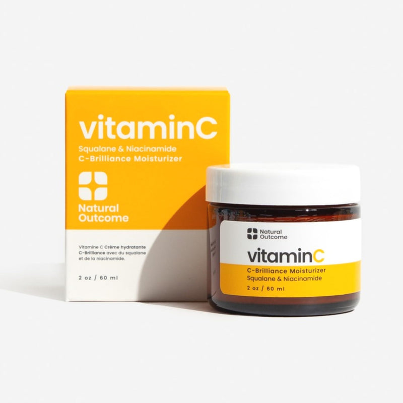 natural outcome Vitamin C Moisturizer for Face – Hydrating & Brightening Cream with Squalane & Niacinamide – Anti Aging Lotion for Radiant, Smooth Skin – Day & Night Use