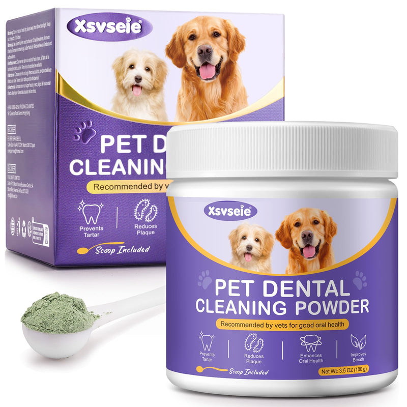 Dog Teeth Cleaning Powder for Dog Bad Breath Treatment, Dog Dental Powder for Dog Breath Freshener with Probiotics, Plaque Tartar Off Dog Tooth Powder Made Easy, Dog Dental Care, All Types Dogs - PawsPlanet Australia