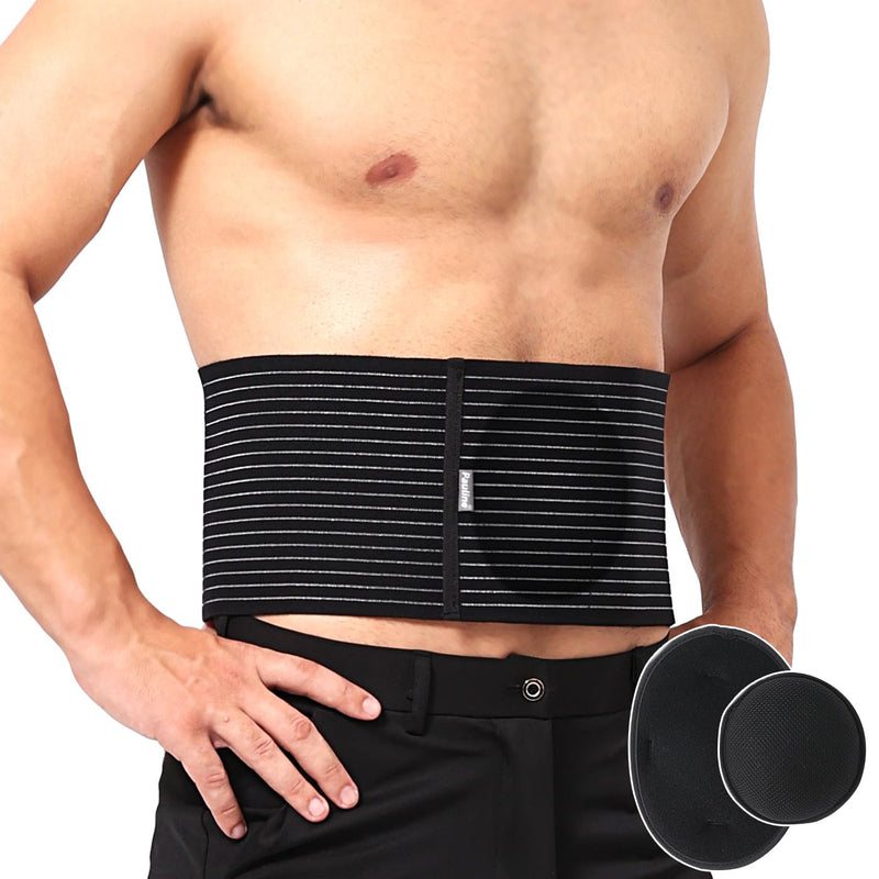 [Australia] - Umbilical Hernia Belt with 2x Compression Pads, Abdominal Support Binder for Men & Women Belly Compression/Incisional, Femoral, Spigelian Hernia Post Surgery Pain Relief (L/XL) L/XL 