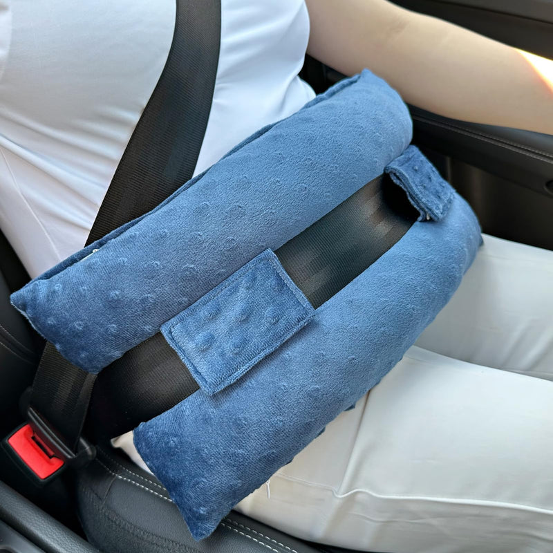 [Australia] - Hysterectomy Pillows with Ice/Hot Pocket for Abdominal Surgery, Hysterectomy Recovery Must Have Gifts, Tummy Tuck Stomach Padding, Minky Dot Denim Blue 
