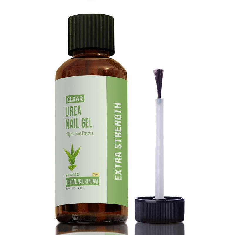 CLEAR Urea Nail Gel with Tea Tree Oil Made in USA, Night Time Formula | Urea Nail Gel Softens, Hydrates & Repairs Nails –Urea Gel with Fast & Visible Results, Trusted by Health Professionals Green Tea Tree