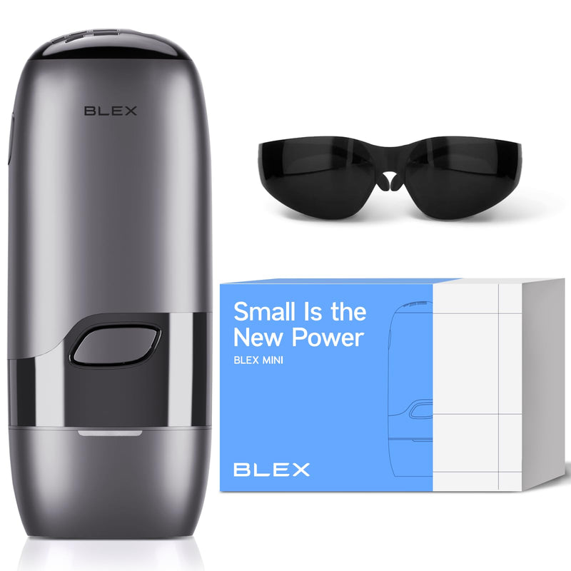 [Australia] - Blex Mini Laser Hair Removal for Women and Men, IPL Laser Hair Removal Device, 201g Mini-Sized Design, 2 in 1 with Skin Rejuvenation, Painless at-Home Hair Remover, Black 