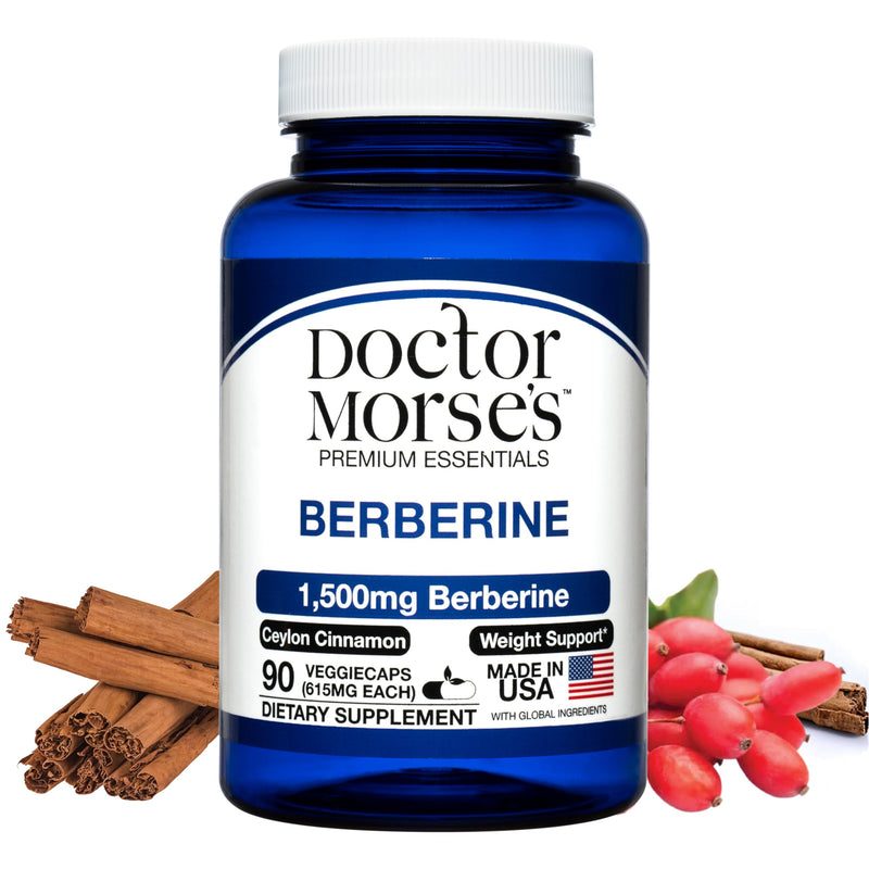 [Australia] - Doctor Morse's Berberine Supplement 1500mg, Berberine HCI with Ceylon Cinnamon, Extra Strength Formula, Made in The USA in an FDA-Registered, NSF-Certified Facility, 90 Capsules 