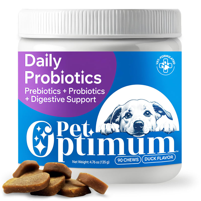 Dog Probiotics for Yeast, Itchy Skin and Itchy Ears, Allergies, Immunity - Prebiotic & Digestive Enzymes (Gut Health) with Probiotics for Dogs, Reduce Diarrhea, Constipation & Gas Relief - 90 Chews - PawsPlanet Australia
