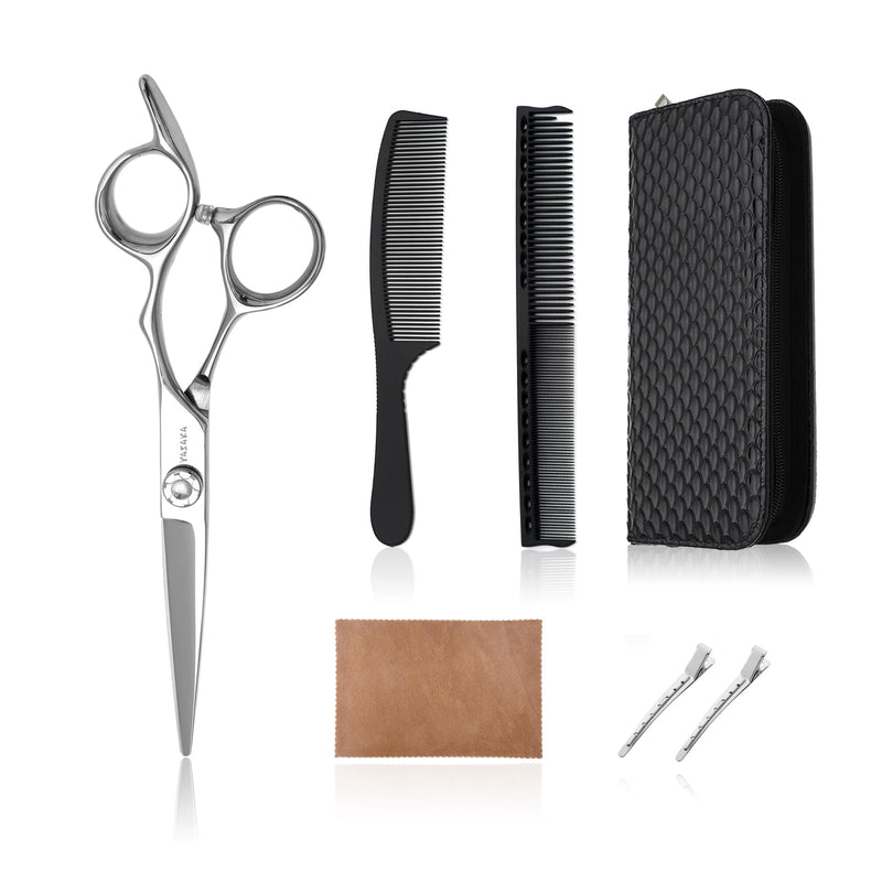 YASAKA 6.5 Inch Professional Hair Cutting Shears,Hairdressing Scissors Cobalt Stainless with Sharp Razor Edge Barber Scissors Ergonomic Grip Design for Hair Salon or Home Use Cutting Kit 6.5 Cutting Scissors