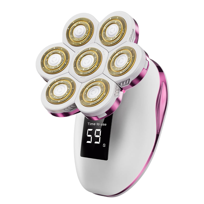 [Australia] - Electric Razors for Women, Wet/Dry 7D Rechargeable Rotary Shaver for Legs, Water Resistant Grooming Kit - Electric Razors for Women, Facial Hair Removal, Bikini Trimmer, Lips - Gentle Hair Remo Pink 