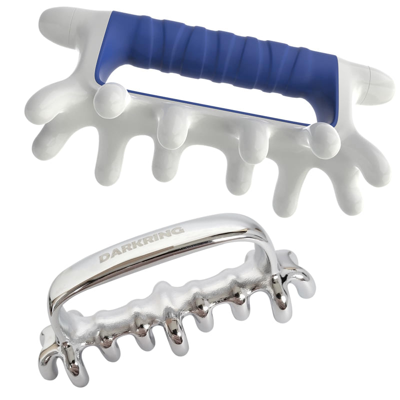 [Australia] - DARKRING Stainless Steel & Engineering Plastic Facial Massage Tool Set - Pressure Point Blaster for Tissue & Fascia, Trigger Point Massage Tool mini and elite 