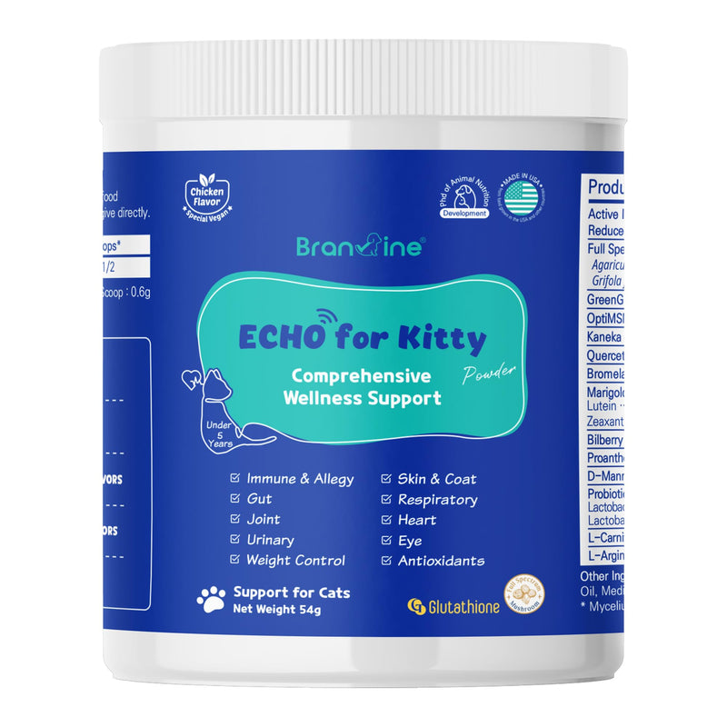 Wellness&Skin Support Echo for Kitty - 12 Health Benefits/Itching, Atopy, Allergy, Inflammation (54g) - PawsPlanet Australia