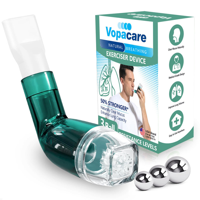 [Australia] - Flutter Valve Breathing Exercise Device for Lungs, Mucus Removal & Lung Strengthening, Adjustable Resistance Expiratory Trainer, Portable Lung Exerciser for Mucus Clearance 
