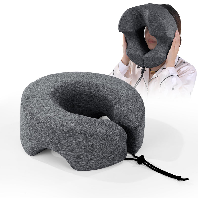 [Australia] - BALAPET Breathable Face Down Pillow, Massage Pillow Face Down After Eye Surgery, Adjustable Memory Foam Stomach Sleeping Pillow for Rest and Recovery(Dark Gray) Dark Gray 