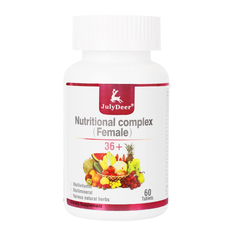 JulyDeer Multivitamin for Women 60 Tablets Complete Multimineral & Vitamin | A, C, D, E and B-Complex, Zinc & More for Lady Immunity, Hair, Skin & Nails, Digestion + Vegetarian ( 60 Count Pack of 1) 1 Bottle